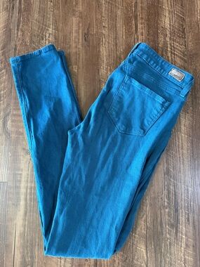 PAIGE Steel Blue Peg Skinny Jeans Size 29
